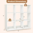 thumbnail image 3 of Costway 9-Cube Open Bookshelf with Anti-tip Kits Home Modern Style Storage Shelf for Study, 3 of 10