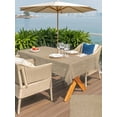 thumbnail image 6 of 60x102 Inch Outdoor Tablecloth with Umbrella Hole Zipper Rectangle Brown Farmhouse Rectangular Tablecloths Outside Waterproof Vintage Country Monochrome Textured Patio Table Cover for Picnic Party, 6 of 8