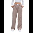 thumbnail image 2 of Pantalones Bóxer A Rayas para Mujer, de Algodón, para Estar en Casa, Informales, A Cuadros, Estilo Y2K, con Bolsillos Color Café S, 2 of 10