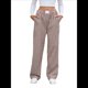 thumbnail image 2 of Pantalones Bóxer A Rayas para Mujer, de Algodón, para Estar en Casa, Informales, A Cuadros, Estilo Y2K, con Bolsillos Color Café L, 2 of 10