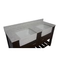 thumbnail image 2 of Charlotte 60" Double Farmhouse Bathroom Vanity with Chocolate Cabinet and Engineered Carrara Top, 2 of 5