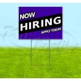 thumbnail image 1 of Now Hiring Apply Today (18" x 24") Yard Sign, Includes Metal Step Stake, 1 of 6