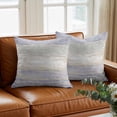thumbnail image 3 of Throw Pillow Covers, Purple Grey 16x16 Pillow Covers for Couch/Sofa/Bed, Farmhouse Gray Barn Wooden Vintage Striped Decorative Square Linen Cushion Pillowcase for Home Decor, 3 of 9