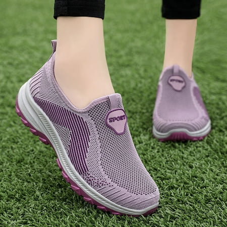 

XIAQUJ Fashion Summer Women Sports Shoes Flat Bottom Non Slip Fly Woven Mesh Upper Breathable Soft Colorblock Minimalist Style Women s Fashion Sneakers PP2 7.5(39)