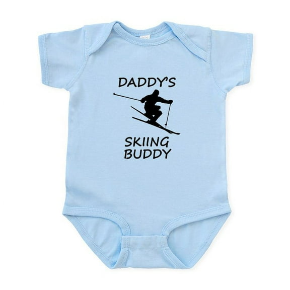 CafePress - Daddys Skiing Buddy Body Suit - Baby Light Bodysuit