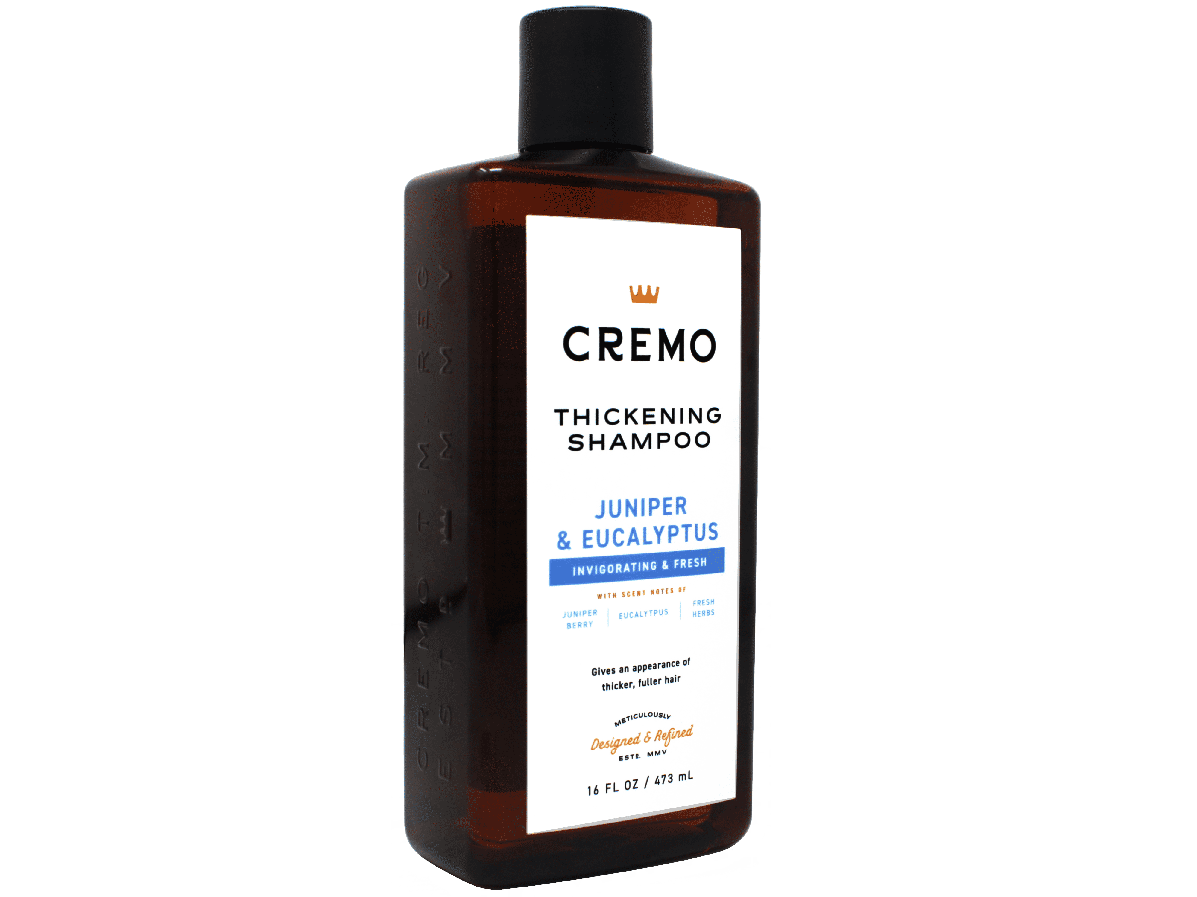 3 Pack - Cremo Juniper & Eucalyptus Barber Grade Thickening Shampoo, 16 Fl Oz