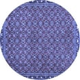 thumbnail image 1 of Ahgly Company Indoor Round Abstract Blue Contemporary Area Rugs, 8' Round, 1 of 4