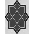 thumbnail image 1 of Ahgly Company Indoor Rectangle Patterned Charcoal Black Novelty Area Rugs, 5' x 7', 1 of 6