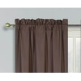 thumbnail image 3 of 2 Panels Brown Coffee Solid Blackout Thermal Rod Pocket Foam Lined Window Curtain Drape R64 84 Length, 3 of 3