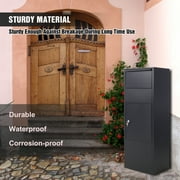 Package Delivery Box for Outside, Freestanding Express Mail Parcel Drop Box with Lockable Door and Secure Storage Compartment, Extra Large Weather-Proof Parcel Mailbox for House Porch, Curbside