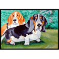 thumbnail image 1 of Basset Hound Tapis Double Trouble Intérieur Ou Extérieur - 18 x 27 Po., 1 of 1