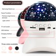 thumbnail image 3 of Cagogo under $5 3Pcs Bluetooth Star Projector Light, Bluetooth Speaker Starlight Projection Lamp, USB Romantic Night Light LED Rotating Ambient Light, Bedroom Decor Light, Music Atmosphere Lamp, 3 of 9