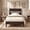 Dark Walnut, variant on Furnibear Twin Bed Frame Wood Platform Bed with Plank Headboard Solid Wood Legs and 12 Slats for Bedroom and Guest Room, Warm Brown
