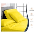 thumbnail image 3 of Gexandy 32" King Split Top Head Sheet Set 1800 Threads Top Sheet for Adjustable Bed 4 Piece Sheet Set 18" Deep Pocket for Sleep Number Bed - Yellow, 3 of 8