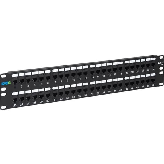ICC CAT6 Feed-Through Patch Panel with 48 Ports and 2 RMS