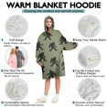 thumbnail image 5 of Wearable Oversized Blanket,Green Bigfoot Pattern Wearable Blanket Hoodie for Adults,Cozy Hooded Blankets with Super Pockets,Super Warm Fuzzy Pullover for Women & Men, 5 of 6