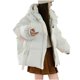 thumbnail image 2 of Abrigo y chaquetas de piel sintética con capucha y manga larga para mujer, de moda, informal, de color liso, de manga corta, con capucha., 2 of 6
