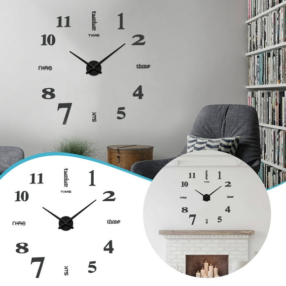 Boreal Craft 3D DIY Wall Clock Large Wall Clocks For Living Room Silent Modern Wall Clock For Kitchen School Home Bedroom Living Room Minute Timer 3 Minute Sand Timer Minute Timer Sand Oven Timer