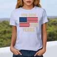 thumbnail image 5 of Leey-World 250 Anniversary Usa Shirt Women American Flag T-Shirt July 4th Graphic Tee 4th Of July Shirts 250 Year(Light Blue,M), 5 of 8