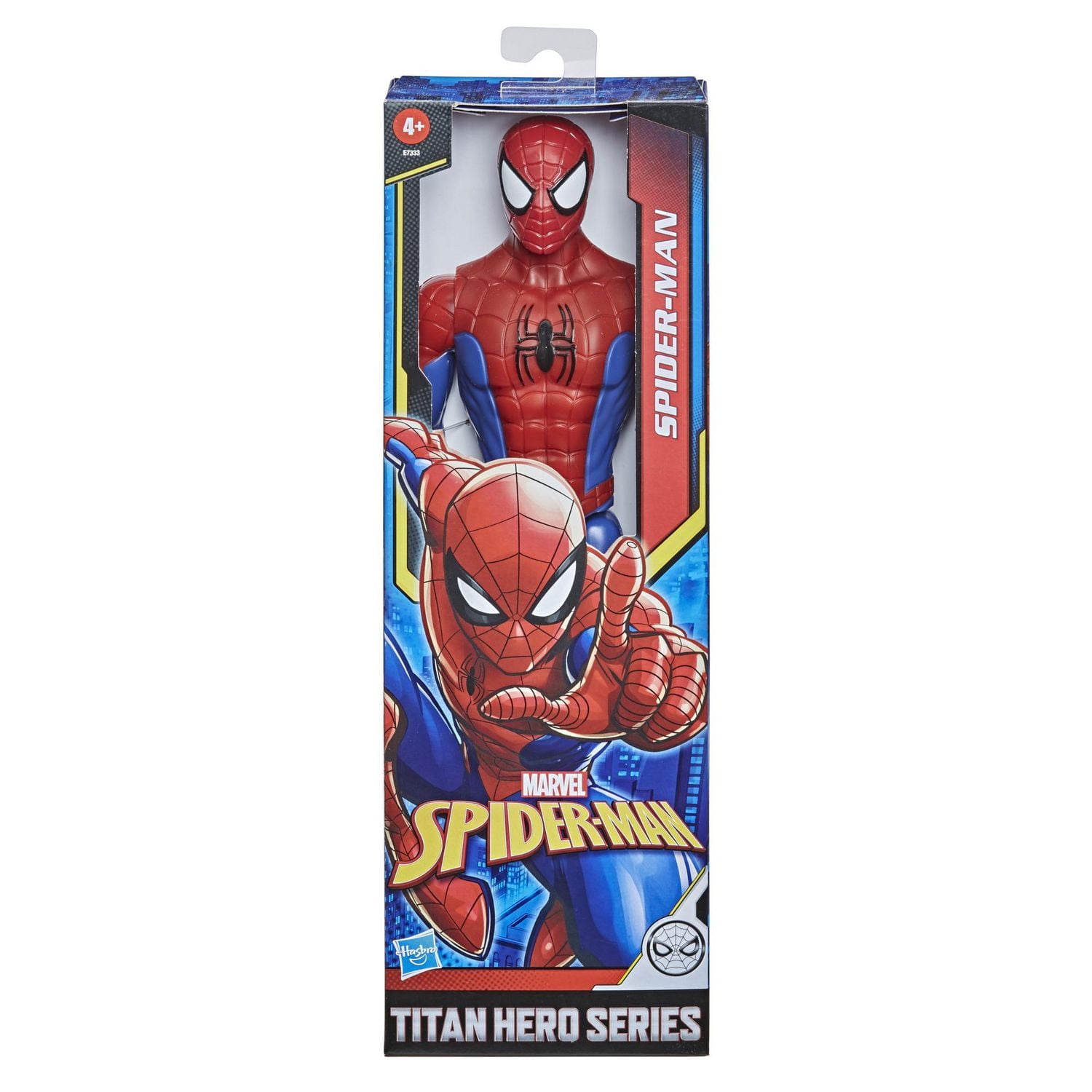 Marvel Titan Hero Series Spider-Man Action Figure (12 Inch), Ages 4 and up.