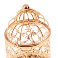 thumbnail image 2 of Electroplated Metal Birdcage Shape Tea Gift Metal Tealight Light Candle Holder A-Rose Gold, 2 of 8