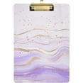 thumbnail image 1 of FMSHPON Lavender Pink Marble Clipboard Hardboard Wood Nursing Clip Board and Pull for Standard A4 Letter 13x9 inches, 1 of 5