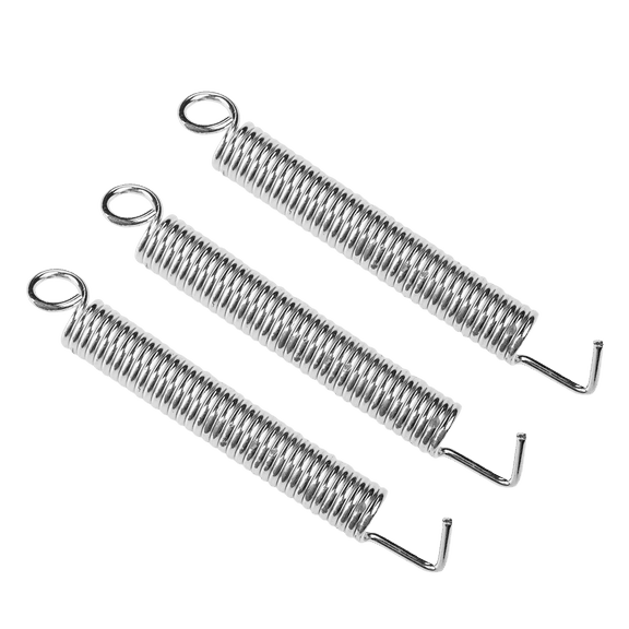 LOOKSEVEN Pack of 3 Silver Electric Guitar Tremolo Metal Springs Instruments Accessories Replacement Parts for Floyd Rose or Fender ST Stratocaster