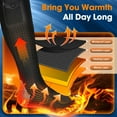thumbnail image 6 of Flaremore Heated Socks for Men Women 5000mAh Rechargeable Electric Heating Socks Warm Winter Thermal Socks Foot Warmer with 4 Heating Settings for Skiing, Hiking, Camping, and Hunting,Black, 6 of 9