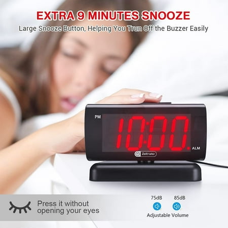 Axgear Livany Alarm Clock For Bedroom 5 Large Led Digital Seniors Dimmable Simple Clocks Canada Axgear Livany Alarm Clock For Bedroom, Simple Alarm Clocks