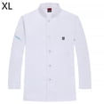 thumbnail image 2 of CHEF UNIFORM Uniform Cocina de manga larga Delantal con bolsillos delanteros Butcher Professional Home Supplies Sweat Bands for Grill Restaurant White XL sidaley LF000324-09, 2 of 7