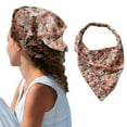 thumbnail image 1 of Bandeau Floral Multicolore Bandanas pour Cheveux Foulard pour Femmes Imprimé Triangle avec Attaches Foulard, 1 of 4