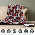 thumbnail image 5 of Honeeladyy 1 PC Christmas Throw Blanket Soft Polyester Throw with Colorful Christmas Patterns Lightweight Warm Seasonal Accent Piece for Sofa, Bed, Chair Decor, 5 of 7
