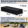 thumbnail image 2 of Funda para Silla Lounge de Patio GoldenRaindrop Impermeable 1 Unidad, 2 of 7
