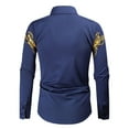 thumbnail image 3 of Patlollav Mens Shirts Fashion Casual Bronzing Print Long Sleeve Tops, 3 of 4