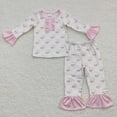 thumbnail image 2 of Venta al por mayor, pijamas de Navidad para niños, ropa de dormir para niñas, conjunto de camisa rosa de manga larga, pantalones para niños, traje para niños pequeños, ropa de dormir, 2 of 2