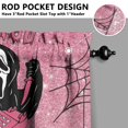 thumbnail image 3 of 2 Piece Set Halloween Ghostface Kitchen Curtains Small Short Cafe Window Curtains Horror Spooky Rod Pocket Bathroom Tier Window Treatment Drapes 27.5x39inch, 3 of 4