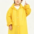 thumbnail image 5 of Aofany Kids Raincoat Hooded Reusable Lightweight Outerwear for Teenagers All Weather School Walking Rain Gear, 6-11 Years, 5 of 6