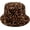 Brwon, variant on Leopard Lightweight Outdoor Beach Vacation Travel Sun Hat Bucket Hat for Women