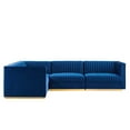 thumbnail image 2 of Sanguine Channel Tufted Performance Velvet 4-Piece Left-Facing Modular Sectional Sofa-EEI-5830-DUS, 2 of 6