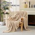 thumbnail image 1 of Faux Fur Throw Blanket For Couch, Soft Cozy Luxurious 3D Fluffy Blanket, 1 of 8