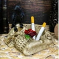 thumbnail image 7 of Gothic Raven Crow Perching On Rose Skull Cigarette Ashtray Jewelry Dish Figurine, 7 of 7