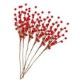 thumbnail image 4 of 6 piezas florero ramas de bayas rama de ramita de bayas, decoración de manualidades DIY adornos de escritorio duraderos, rama de bayas artificiales rojo, 4 of 8
