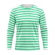 thumbnail image 4 of Ceisia Men's Spring Fall Casual Regular Fit Crew Neck Long Sleeve T-Shirt Multi-Color Striped Cotton-Like Jersey Stretch Fabric Mint Green L Gifts, 4 of 6