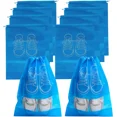 thumbnail image 3 of 10/5 piezas de bolsas organizadoras de almacenamiento de zapatos, no tejidas, para viajes, portátiles, para armario, impermeables, de bolsillo, para colgar ropa, transparente, 3 of 5