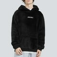 thumbnail image 6 of MELDVDIB Mens Fuzzy Hoodies Solid Color Front Pocket Fluffy Fleece Hooded Sweatshirt Warm Casual Style in Cool Weather Outfits, 6 of 6