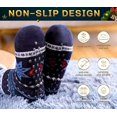 thumbnail image 4 of Men's Winter Thermal Fleece Lining Knit Slipper Socks Christmas Non Slip Socks, 4 of 6