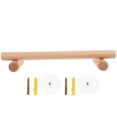 thumbnail image 4 of WRITWAA 1Pack Wooden Towel Rack for Wall Khaki Simple Design No Punch Installation for Bathroom Kitchen Home Use, 4 of 6