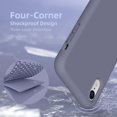 thumbnail image 6 of Compatible with iPhone XR Case 6.1 Inch, [Silky and Soft Touch] Premium Liquid Silicone Gel Rubber Full Body Drop Protection Phone Cover with Microfiber Lining, Lavender Gray, 6 of 14