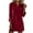 Wine, variant on Busydd Womens Dresses Trendy Sequin Solid Color Cocktail Dresses for Women Long Sleeve Lapel Button Party Dresses for Women L