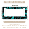 thumbnail image 3 of 1 Pcs Teal Triangles License Plate Frame, License Plate Cover for Car Decorative Parts, Aluminum License Plate Bracket Holder Rust-Proof Weather-Proof for US Standard Car, 3 of 9